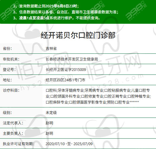 长春经开诺贝尔口腔门诊部是正规的吗?
